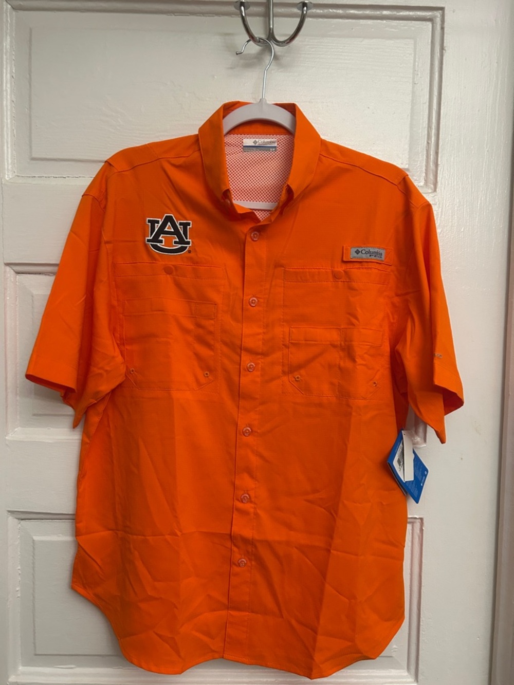 Columbia Men's Short-Sleeve Button-Down Shirt - Orange